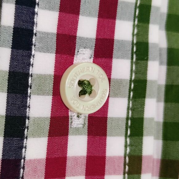 Southern Tide Shirt Mens Large Classic Fit Check Plaid Long Sleeve Button Up - Picture 9 of 16